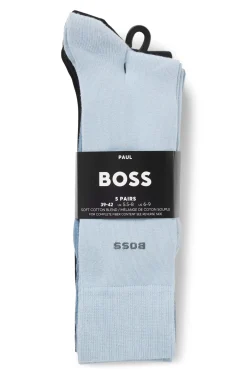 Five-pack of regular-length socks in a cotton blend