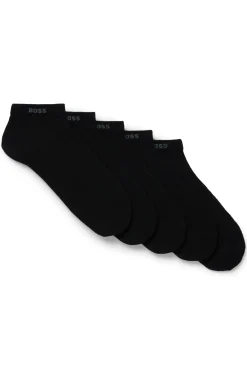 Five-pack of soft combed-cotton ankle socks