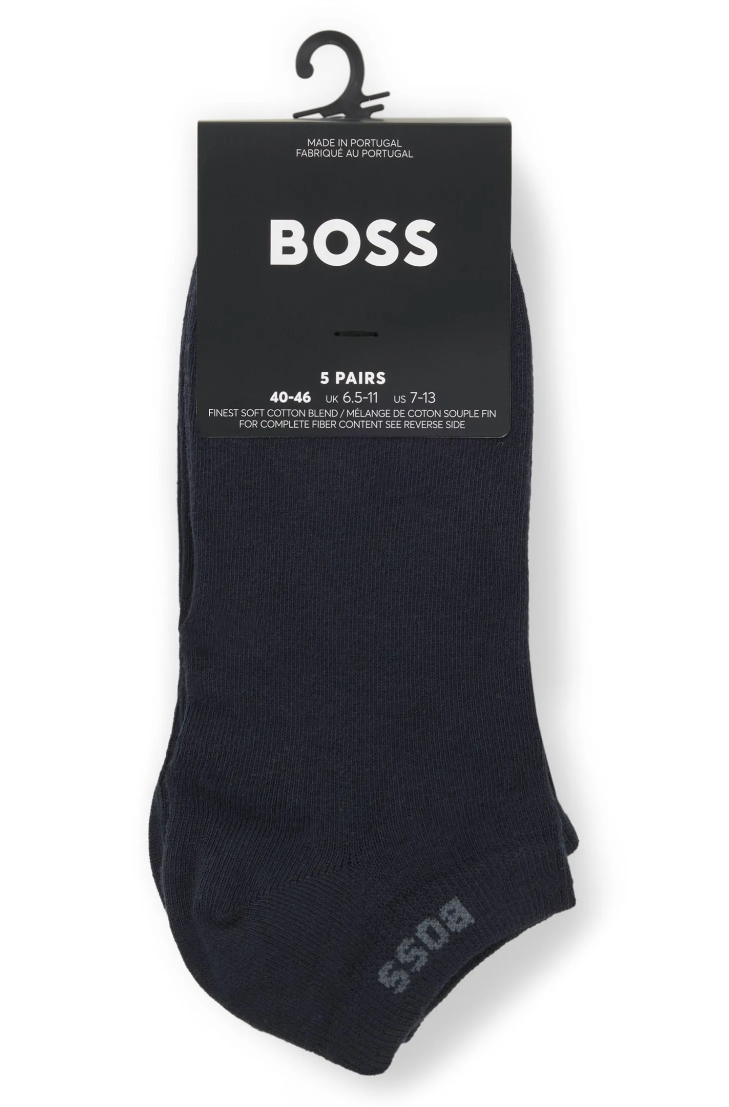 Five-pack of soft combed-cotton ankle socks