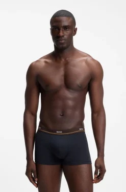 Five-pack of stretch-cotton trunks with logo waistbands
