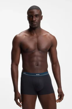 Five-pack of stretch-cotton trunks with logo waistbands