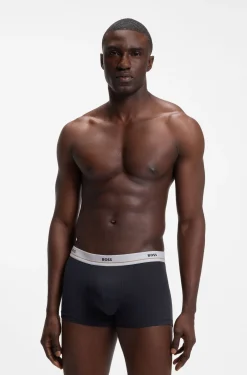 Five-pack of stretch-cotton trunks with logo waistbands