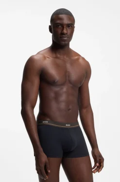 Five-pack of stretch-cotton trunks with logo waistbands