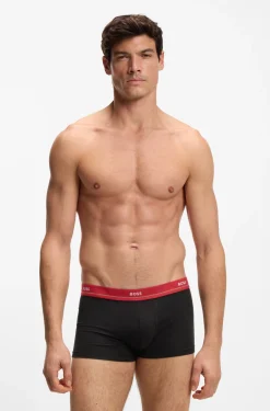 Five-pack of stretch-cotton trunks with logo waistbands