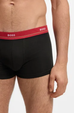Five-pack of stretch-cotton trunks with logo waistbands