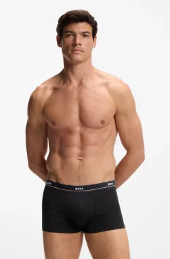 Five-pack of stretch-cotton trunks with logo waistbands