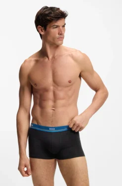 Five-pack of stretch-cotton trunks with logo waistbands