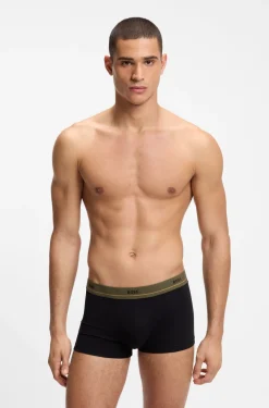 Five-pack of stretch-cotton trunks with logo waistbands
