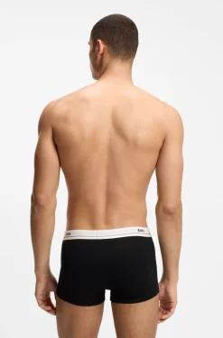 Five-pack of stretch-cotton trunks with logo waistbands