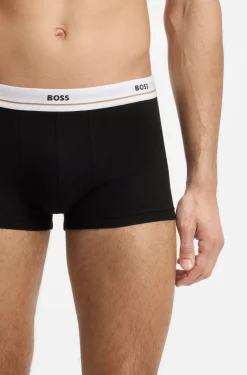 Five-pack of stretch-cotton trunks with logo waistbands