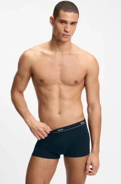 Five-pack of stretch-cotton trunks with logo waistbands