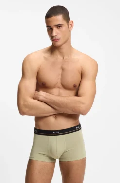 Five-pack of stretch-cotton trunks with logo waistbands