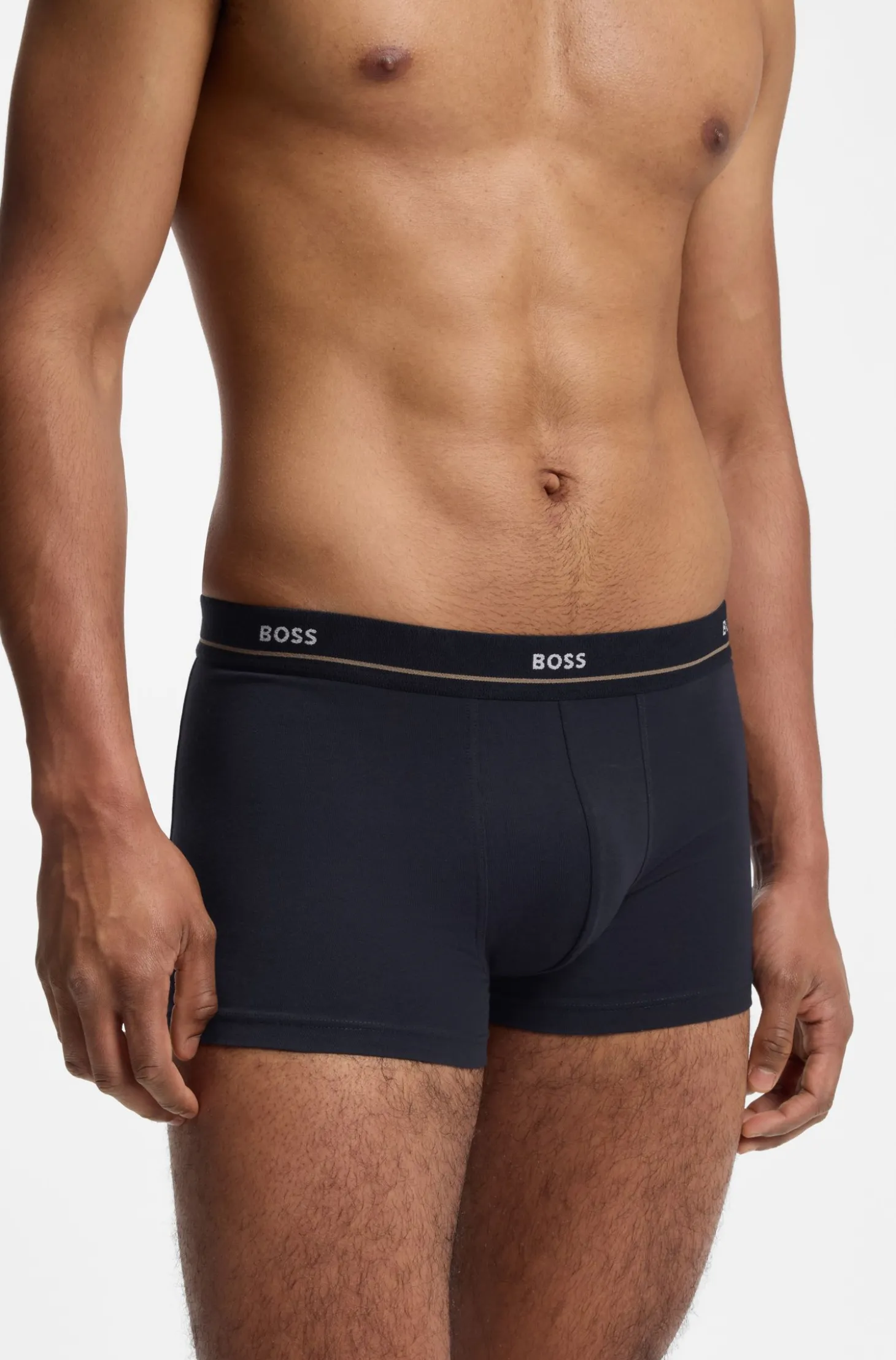 Five-pack of stretch-cotton trunks with logo waistbands