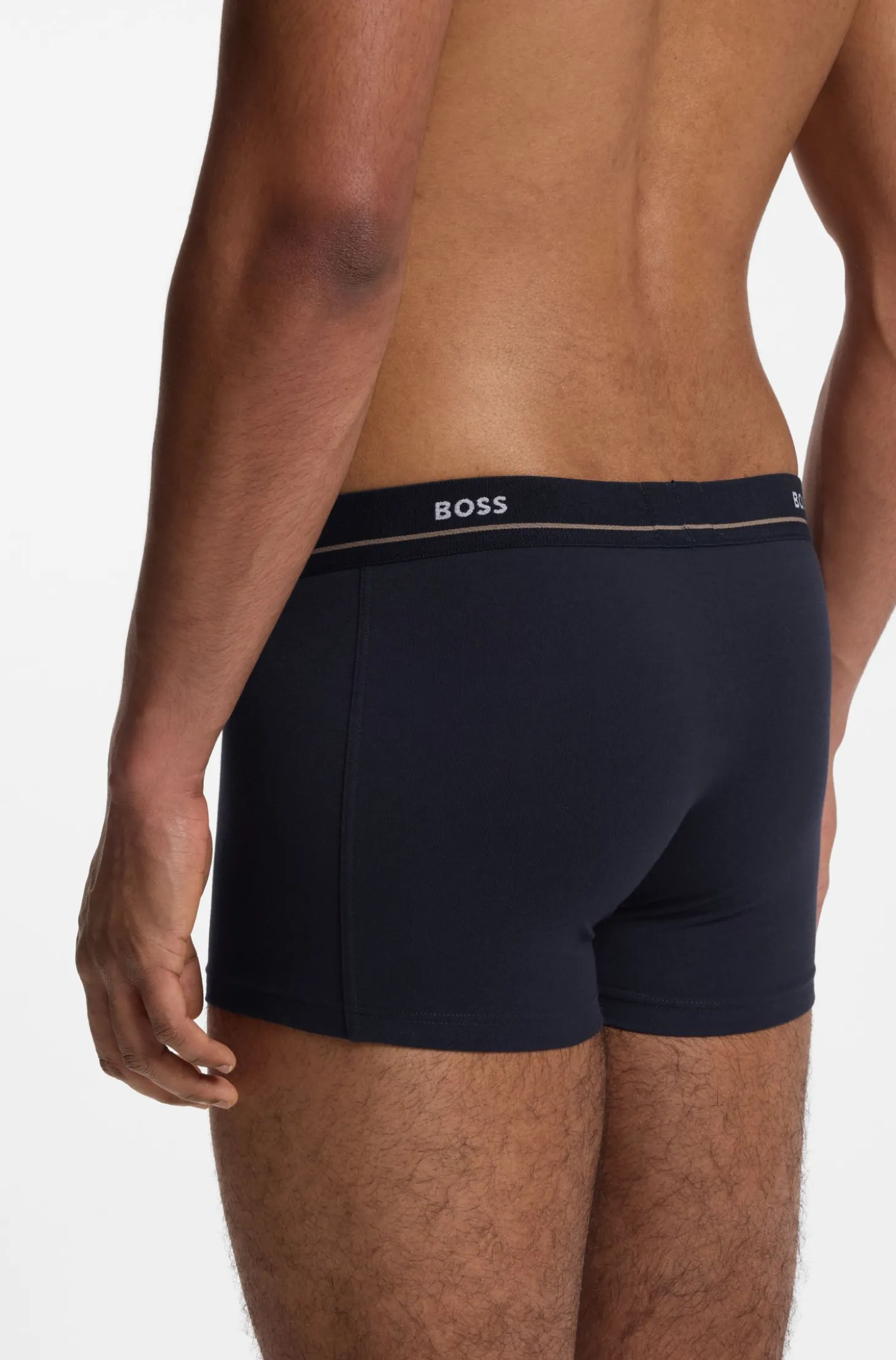 Five-pack of stretch-cotton trunks with logo waistbands