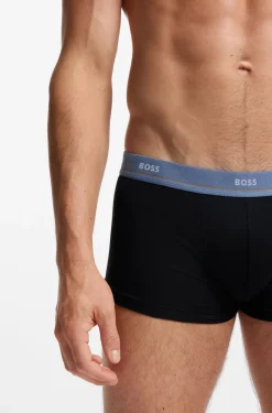 Five-pack of stretch-cotton trunks with logo waistbands