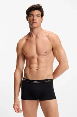 Five-pack of stretch-cotton trunks with logo waistbands