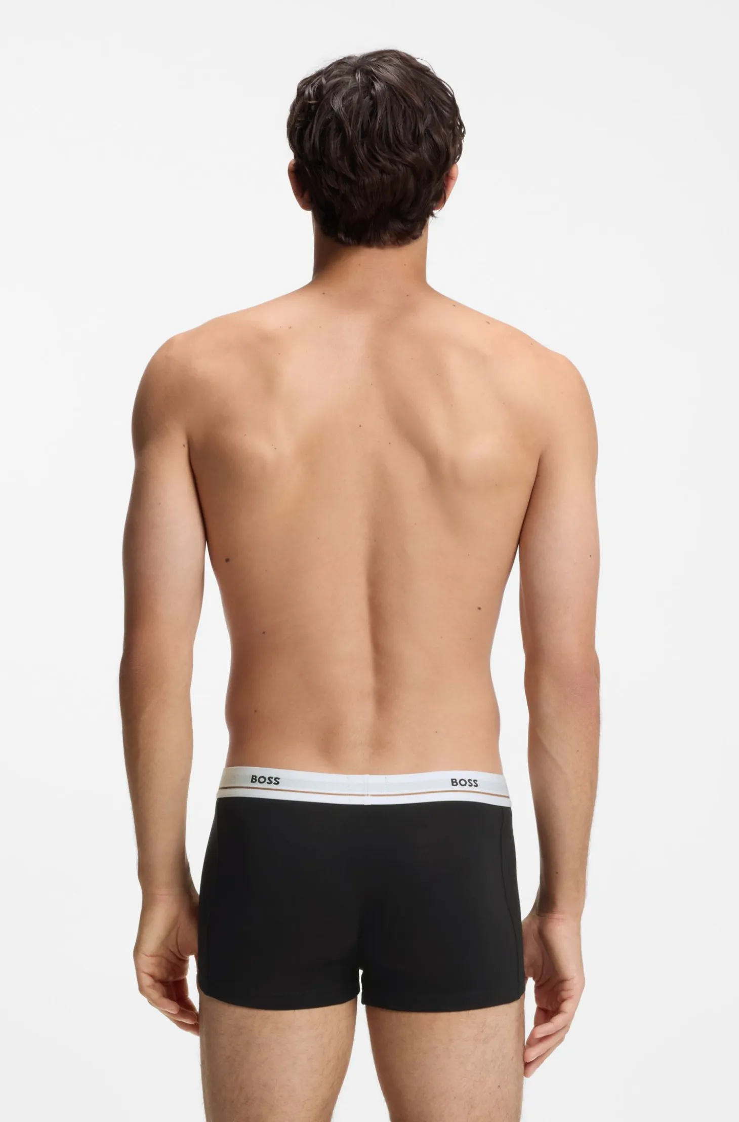 Five-pack of stretch-cotton trunks with logo waistbands