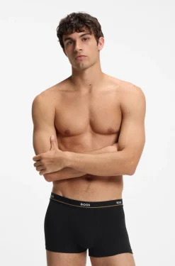 Five-pack of stretch-cotton trunks with logo waistbands