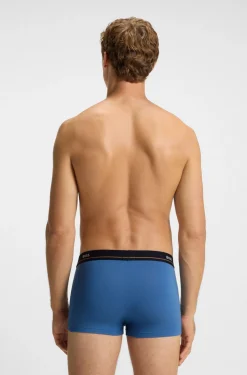 Five-pack of stretch-cotton trunks with logo waistbands