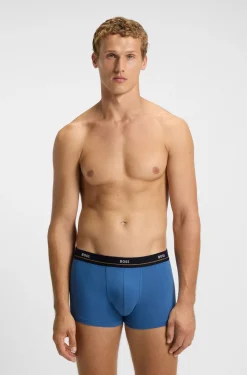 Five-pack of stretch-cotton trunks with logo waistbands