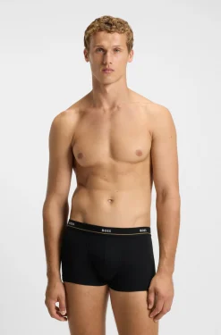 Five-pack of stretch-cotton trunks with logo waistbands