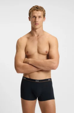 Five-pack of stretch-cotton trunks with logo waistbands