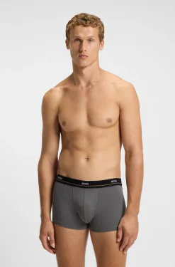 Five-pack of stretch-cotton trunks with logo waistbands
