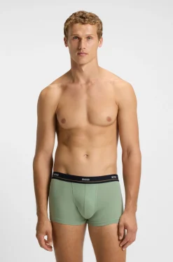 Five-pack of stretch-cotton trunks with logo waistbands