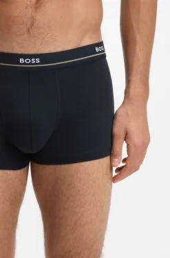 Five-pack of stretch-cotton trunks with logo waistbands