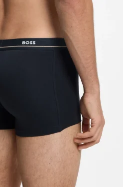 Five-pack of stretch-cotton trunks with logo waistbands