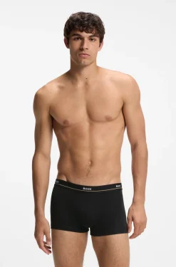 Five-pack of stretch-cotton trunks with logo waistbands