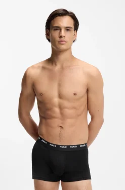Five-pack of stretch-cotton trunks with logo waistbands