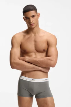 Five-pack of stretch-cotton trunks with logo waistbands