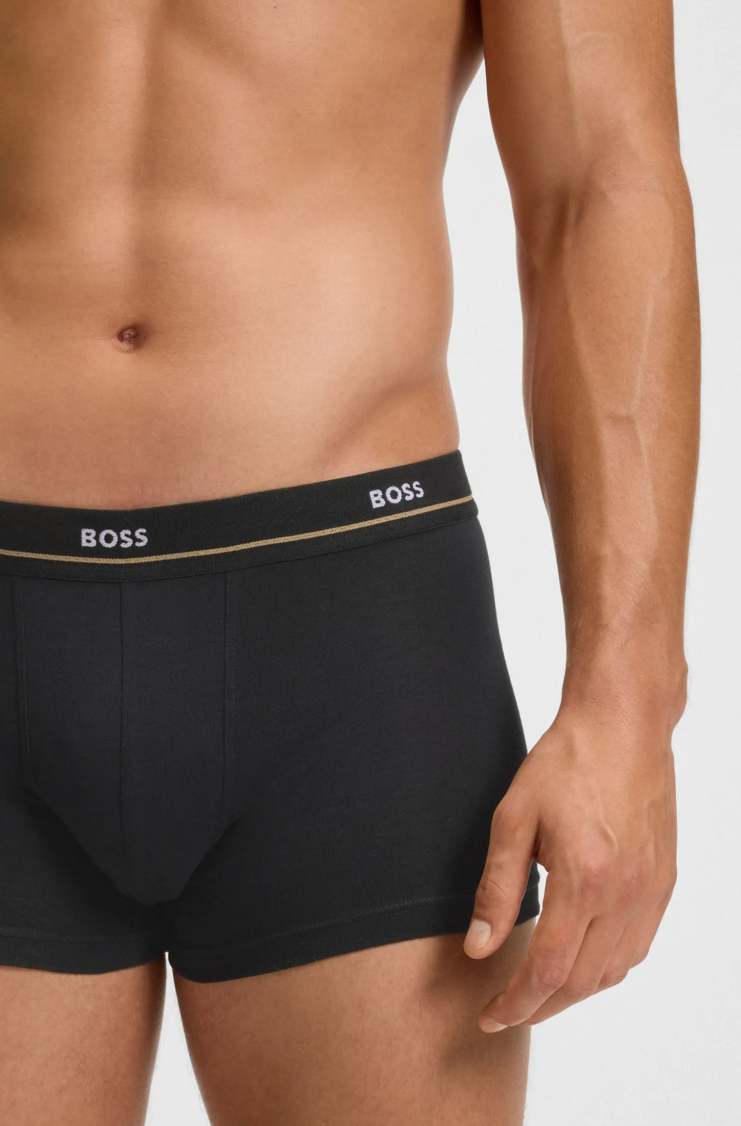 Five-pack of trunks in stretch cotton