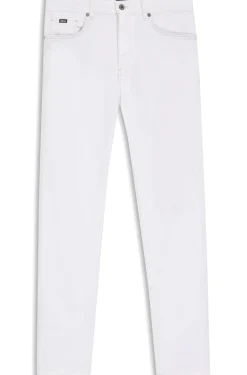 Five-pocket jeans in white stretch denim