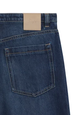 Flared-fit jeans in blue denim