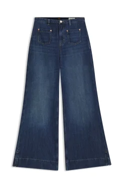 Flared-fit jeans in blue denim
