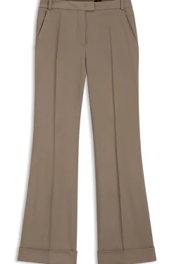 Flared-fit trousers in stretch gabardine