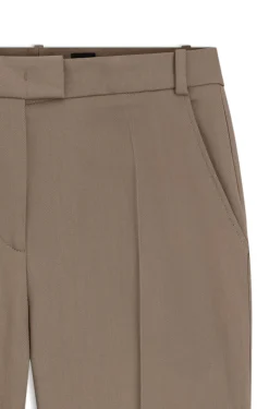 Flared-fit trousers in stretch gabardine
