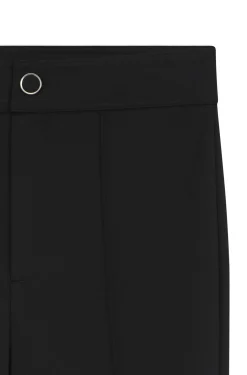 Flared-fit trousers with front slits