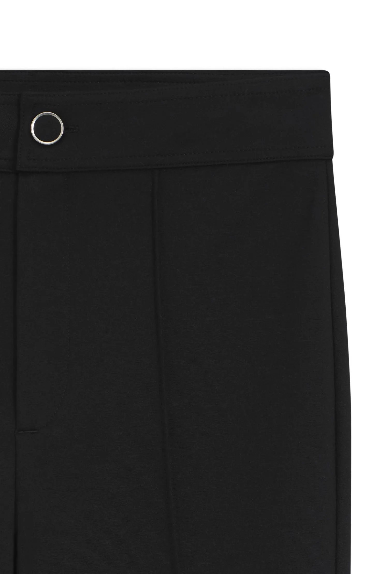 Flared-fit trousers with front slits