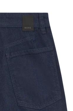 Flared jeans in blue Italian stretch denim