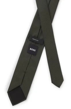 Formal tie with jacquard pattern