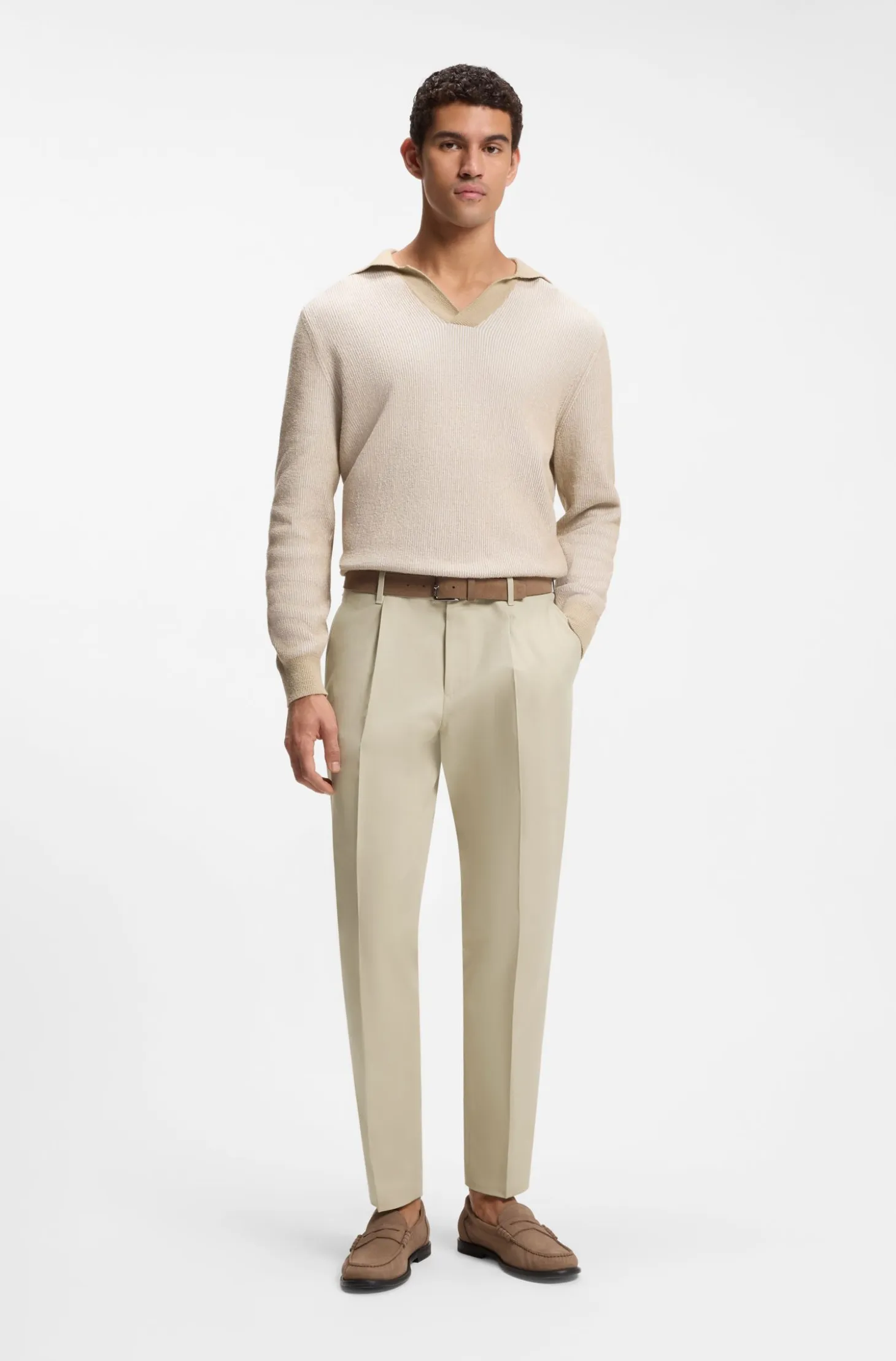 Formal trousers in a cotton blend