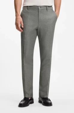 Formal trousers in micro-patterned stretch fabric
