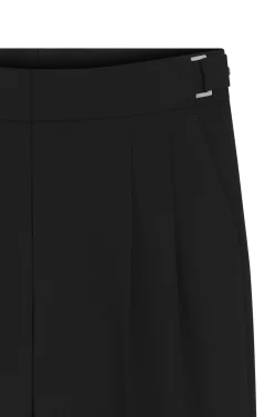 Formal trousers with adjustable waistband and virgin wool blend