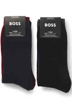 Four-pack of regular-length socks with logos