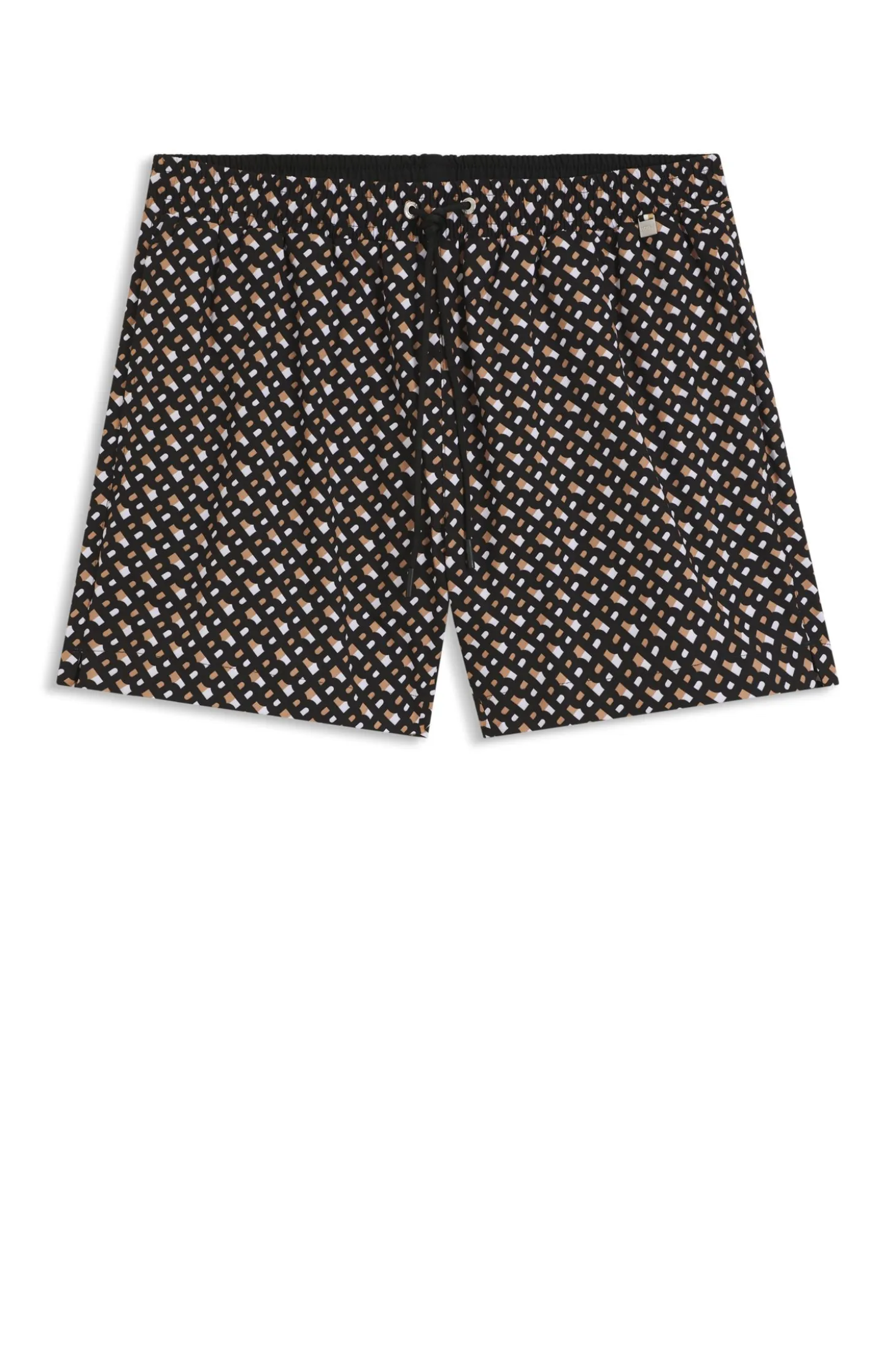 Fully lined quick-dry swim shorts with monogram print