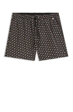 Fully lined quick-dry swim shorts with monogram print
