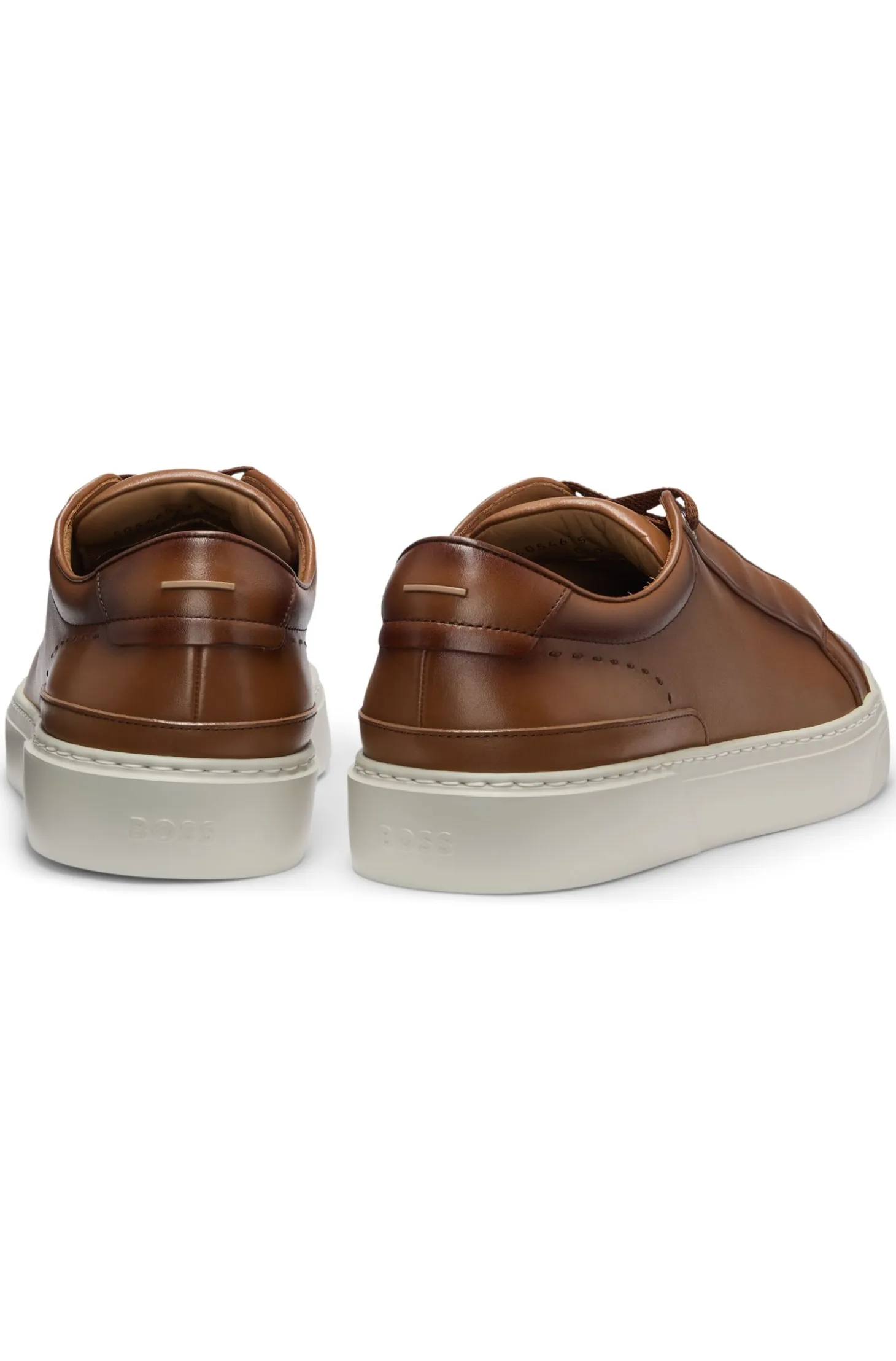 Gary trainers in brushed leather with elastic laces